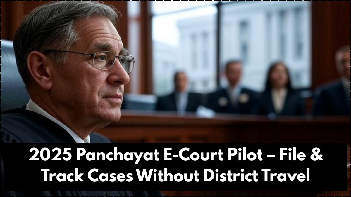 2025 Panchayat E-Court Pilot – File & Track Cases Without District Travel