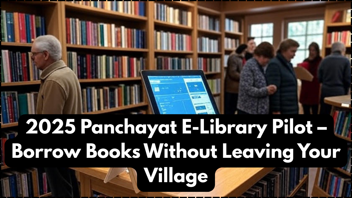 2025 Panchayat E-Library Pilot – Borrow Books Without Leaving Your Village