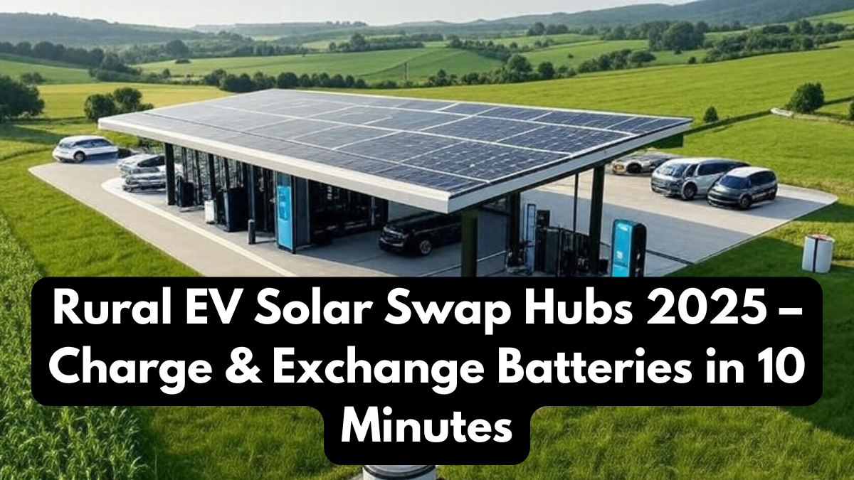 Rural EV Solar Swap Hubs 2025 – Charge & Exchange Batteries in 10 Minutes