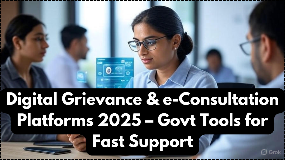 Digital Grievance & e-Consultation Platforms 2025 – Govt Tools for Fast Support