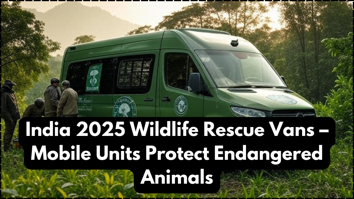 India 2025 Wildlife Rescue Vans – Mobile Units Protect Endangered Animals