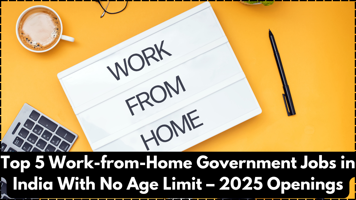 Top 5 Work-from-Home Government Jobs in India With No Age Limit – 2025 Openings