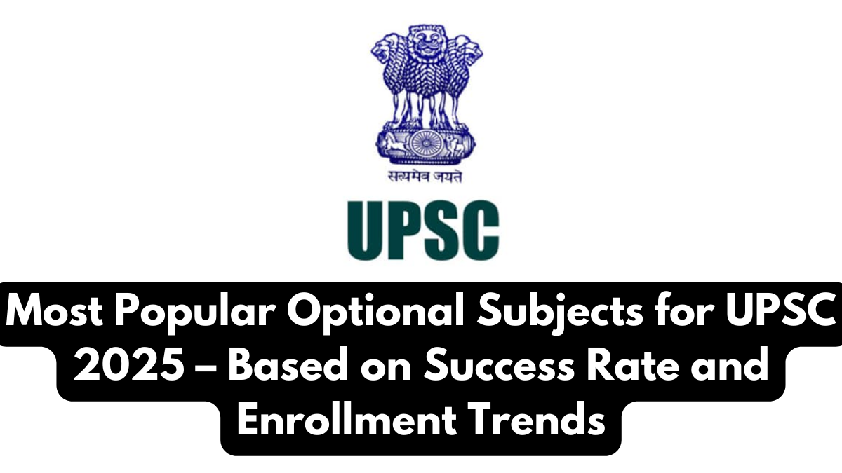 Most Popular Optional Subjects for UPSC 2025 – Based on Success Rate and Enrollment Trends
